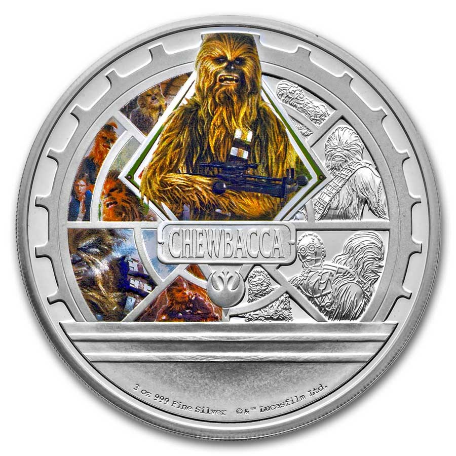 2024 Niue 3 oz Silver $10 Star Wars: Chewbacca