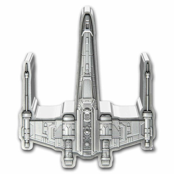 2024 Niue 3 oz Silver $10 Star Wars X-Wing Shaped Coin 2024 Niue 3 oz Silver $10 Star Wars X-Wing Shaped Coin