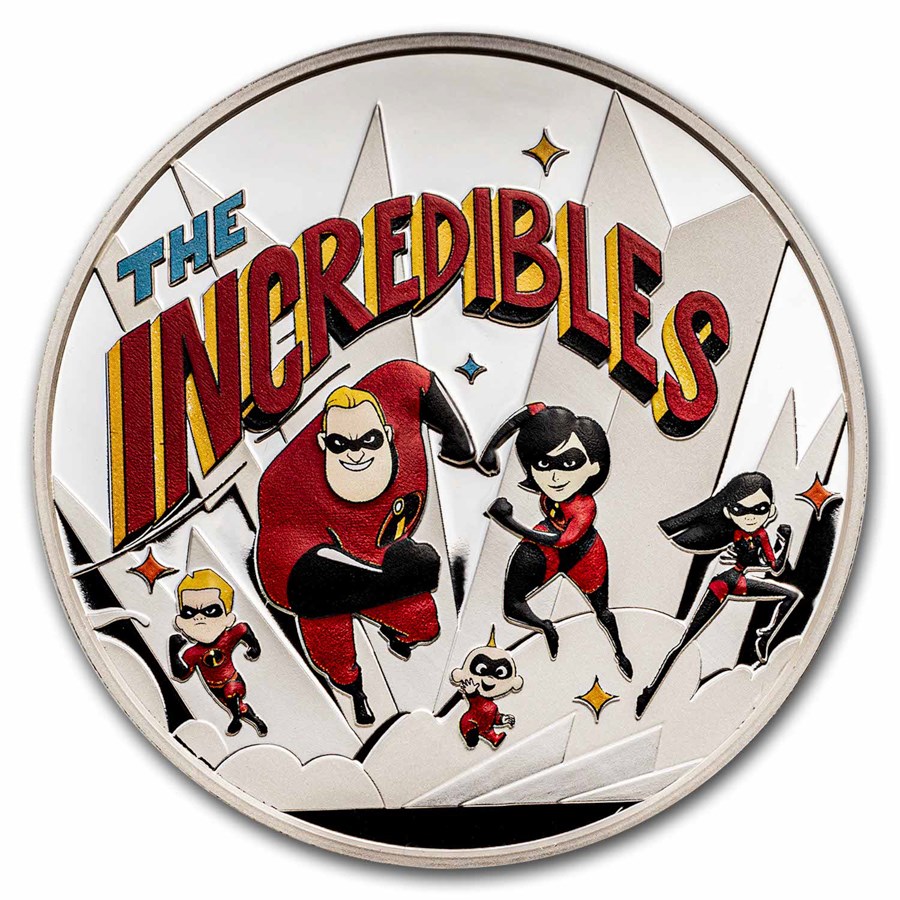 2024 Niue 3 oz Silver $5 Disneys The Incredibles 20th Anniversary
