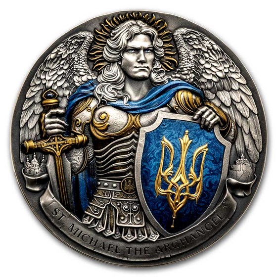 2024 Niue 5 oz Silver Antique St. Michael the Patron of Kyiv 2024 Niue 5 oz Silver Antique St. Michael the Patron of Kyiv