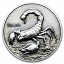 2024 Niue 5 oz Silver Antique Zodiac: Scorpio (with Box and COA)