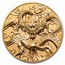 2024 Niue 5 oz Silver Gold Gilded High Relief Dragon