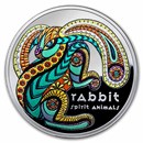 2024 Niue Silver Spirit Animals; Rabbit (With Box and COA)