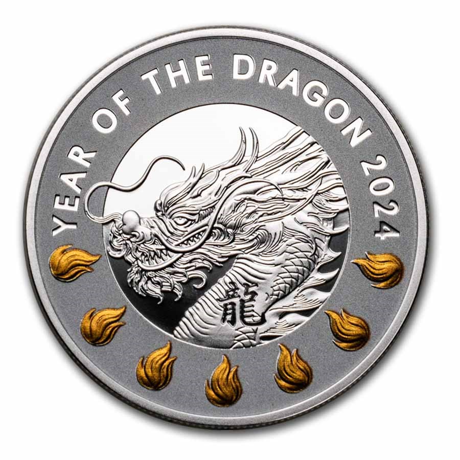 2025 Niue Silver Year of the Dragon Lucky Number 7 Proof