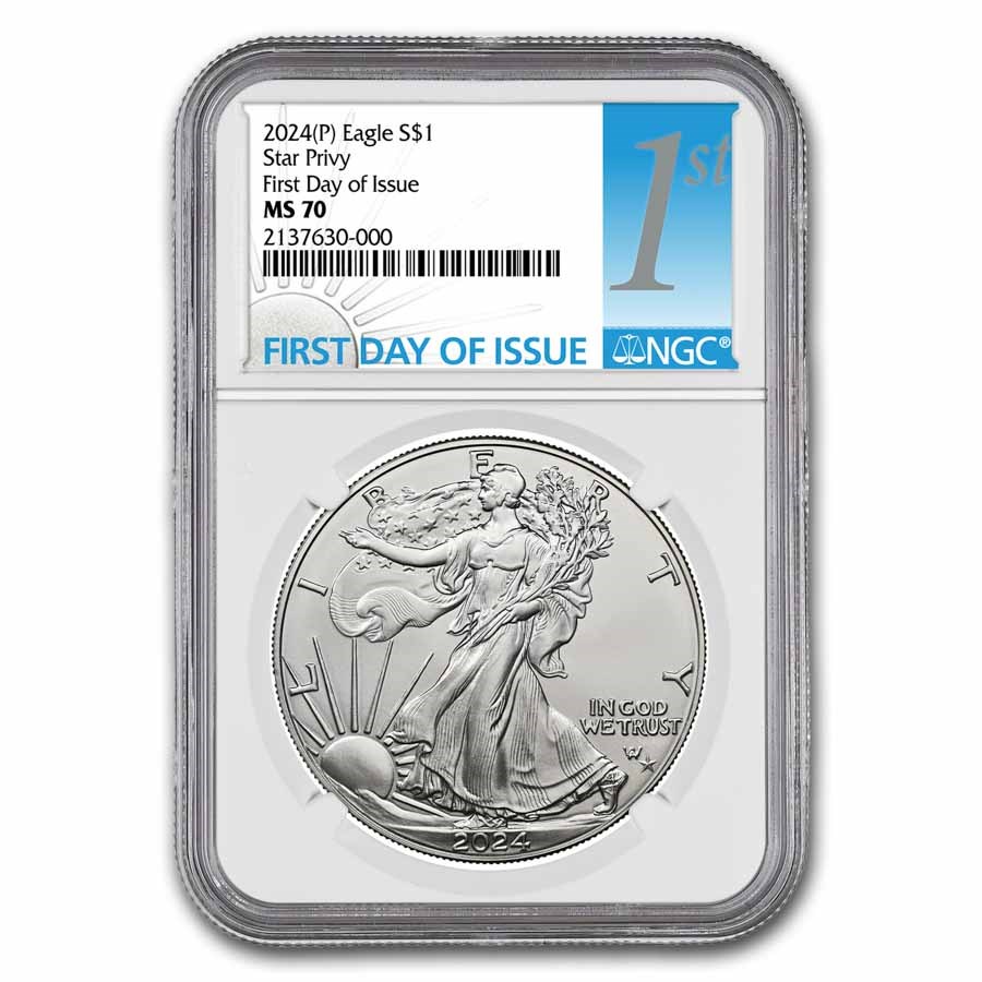 2024-(P) American Silver Eagle Star Privy MS-70 NGC (FDI)