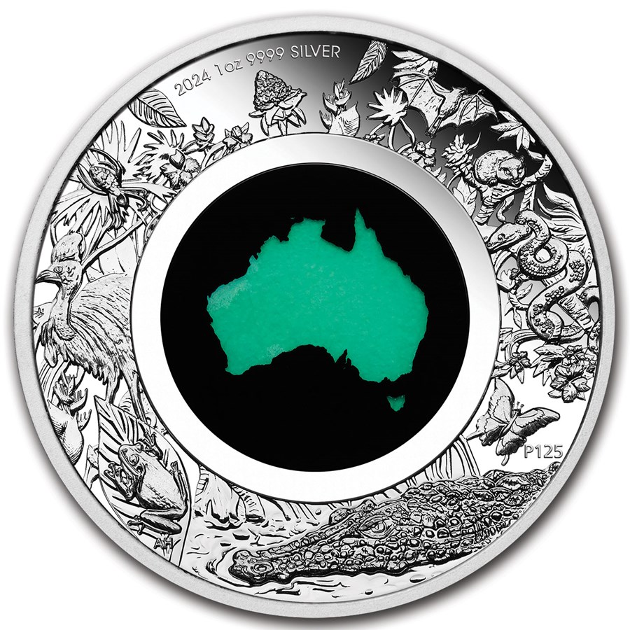 2024-P AUS 1 oz Silver Chrysoprase Great Southern Land Proof