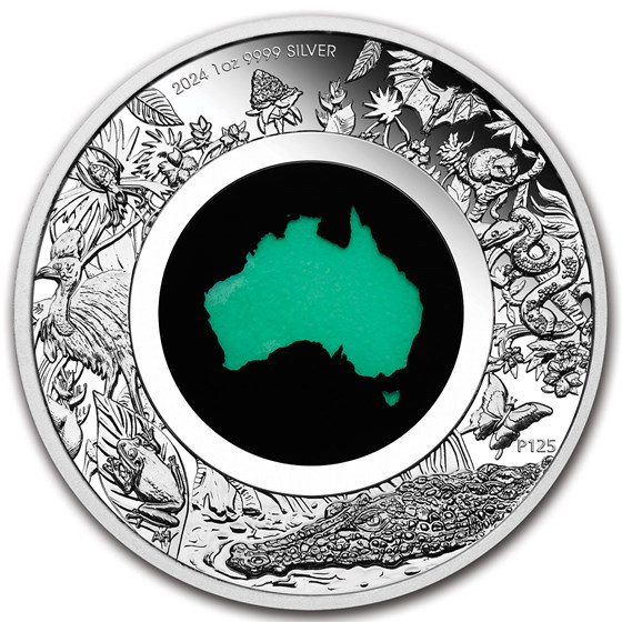 2024-P AUS 1 oz Silver Chrysoprase Great Southern Land Proof 2024-P AUS 1 oz Silver Chrysoprase Great Southern Land Proof
