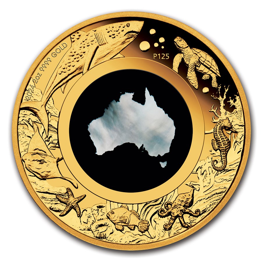 2024-P AUS 2 oz Gold Mother of Pearl Great Southern Land Proof