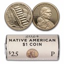 2024-P Native $1 - Indian Citizenship Act BU (25-Coin Roll)