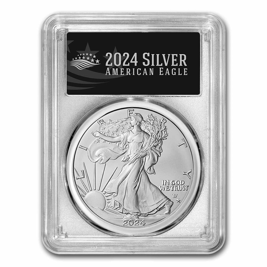 2024-(P) Silver Eagle Star Privy MS-70 PCGS (FS, Black)