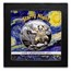 2024 Palau 3 oz Silver Fine Embroidery Art: Starry Night