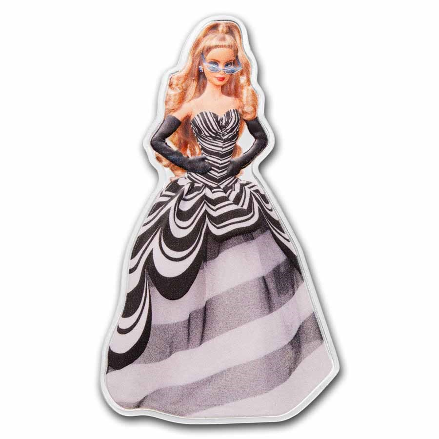 2024 PAMP 1 oz Silver Barbie 65th Blue Sapphire Anniversary (Box)