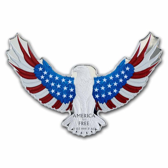 2024 PAMP 2 oz Silver $5 America the Free Bald Eagle 2024 PAMP 2 oz Silver $5 America the Free Bald Eagle