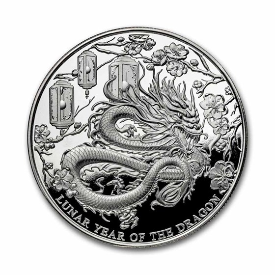2024 Pitcairn Islands 1 oz Lunar Collection: Dragon Proof 2024 Pitcairn Islands 1 oz Lunar Collection: Dragon Proof