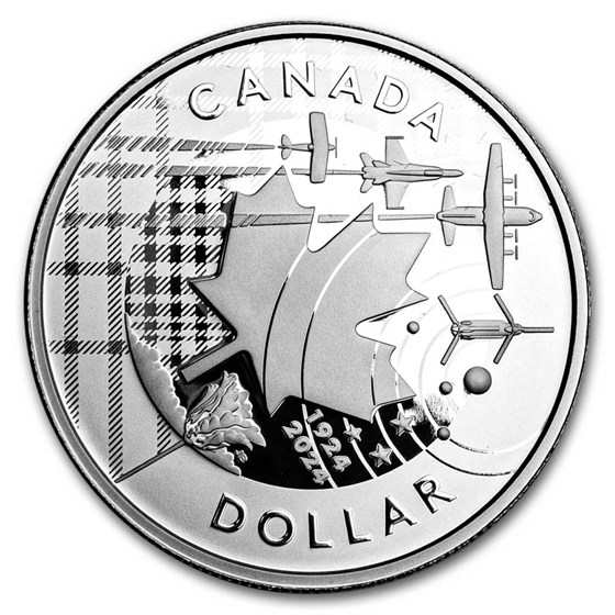 2024 RCM Ag Pf Dollar 100th Anniv. Royal Canadian Air Force (Box) 2024 RCM Ag Pf Dollar 100th Anniv. Royal Canadian Air Force (Box)