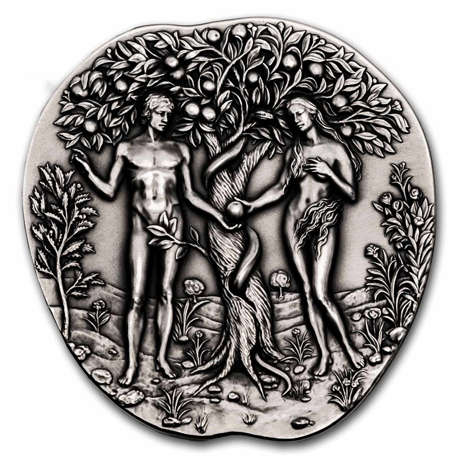 2024 Rep. Cameroon Silver The Garden of Eden Apple Shaped Coin