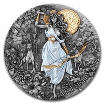 2024 Rep. of Cameroon 2 oz Silver Antiqued Artemis w/ Box & COA