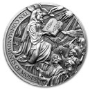 2024 Rep. of Cameroon 2 oz Silver The Ten Commandments of Moses