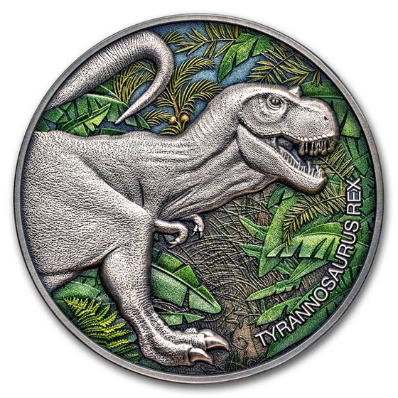 2024 Republic of Cameroon 2 oz Silver Colorized Tyrannosaurus Rex 2024 Republic of Cameroon 2 oz Silver Colorized Tyrannosaurus Rex