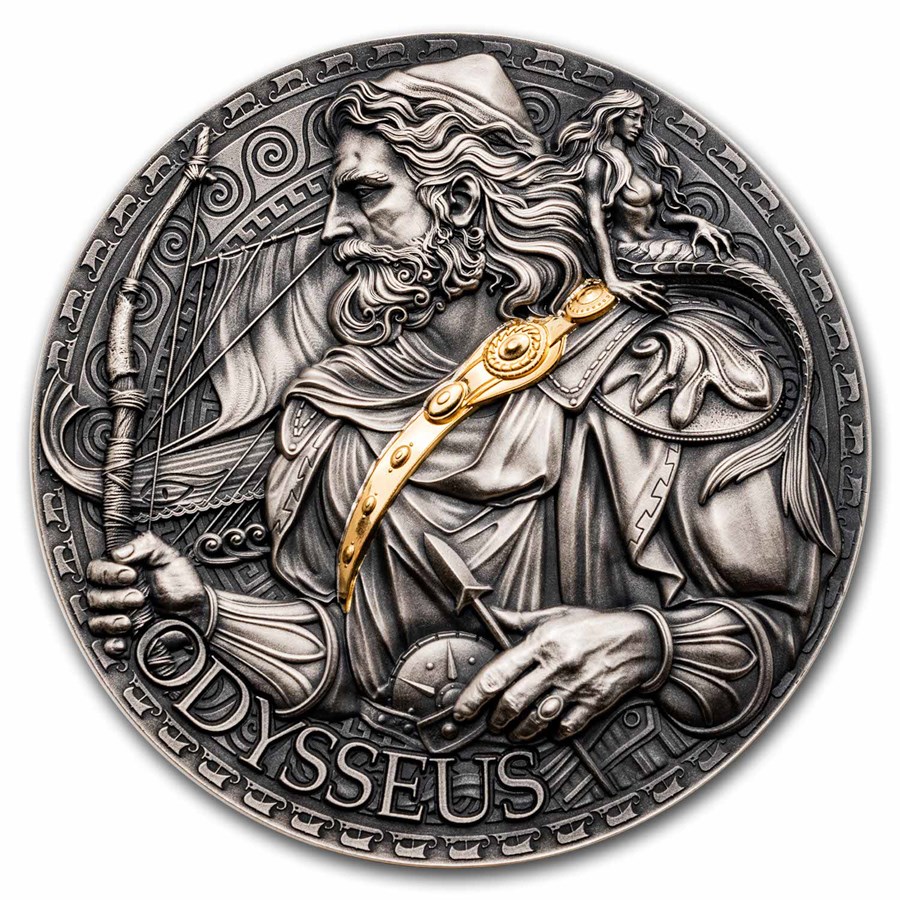 2024 Republic of Cameroon 2 oz Silver Greek Mythology; Odysseus