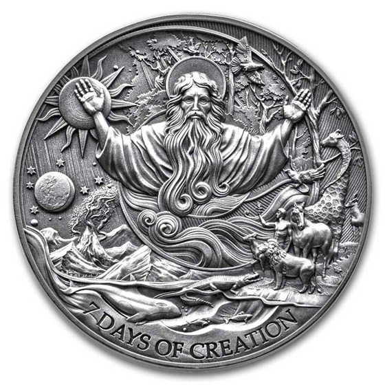 2024 Republic of Cameroon 2 oz Silver Seven Days of Creation 2024 Republic of Cameroon 2 oz Silver Seven Days of Creation