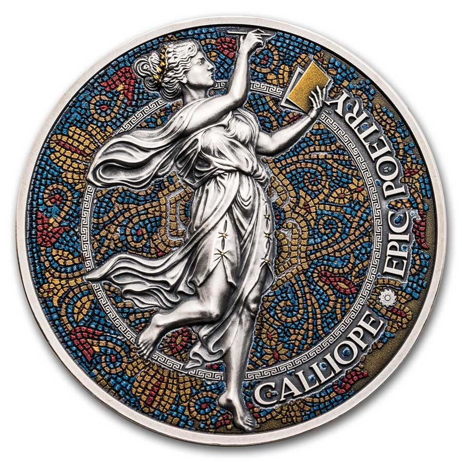 2024 Republic of Cameroon 2 oz Silver The Nine Muses: Calliope