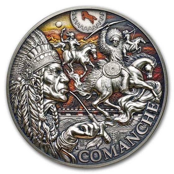 2024 Republic of Cameroon 2 oz Silver Tribal Spirit: Comanche 2024 Republic of Cameroon 2 oz Silver Tribal Spirit: Comanche