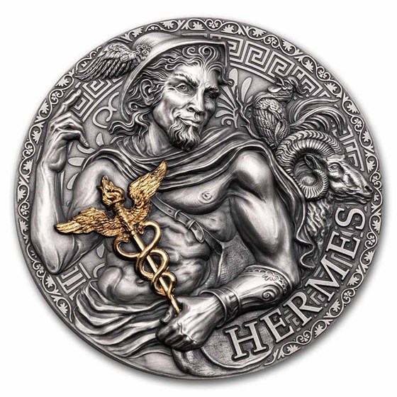 2024 Republic of Cameroon 3 oz Silver Greek Mythology; Hermes 2024 Republic of Cameroon 3 oz Silver Greek Mythology; Hermes