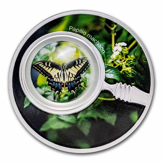 2024 Republic of Cameroon Silver Butterflies; Papilio Machaon 2024 Republic of Cameroon Silver Butterflies; Papilio Machaon