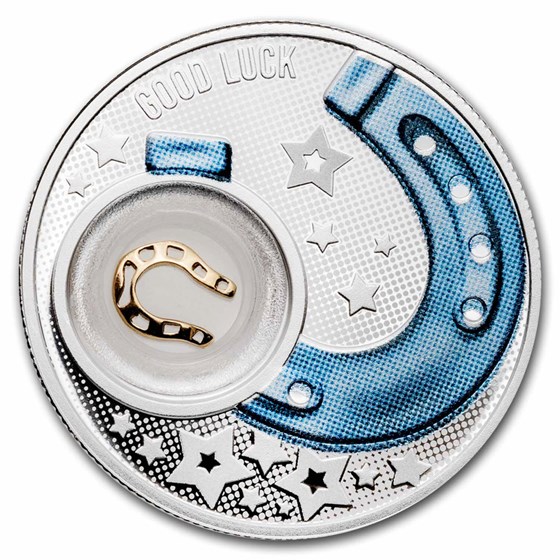 2024 Republic of Cameroon Silver Proof Lucky Horseshoe Coin 2024 Republic of Cameroon Silver Proof Lucky Horseshoe Coin
