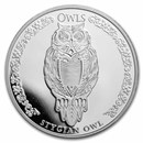2024 Republic of Chad 1 oz Silver Owls: Stygian Owl BU