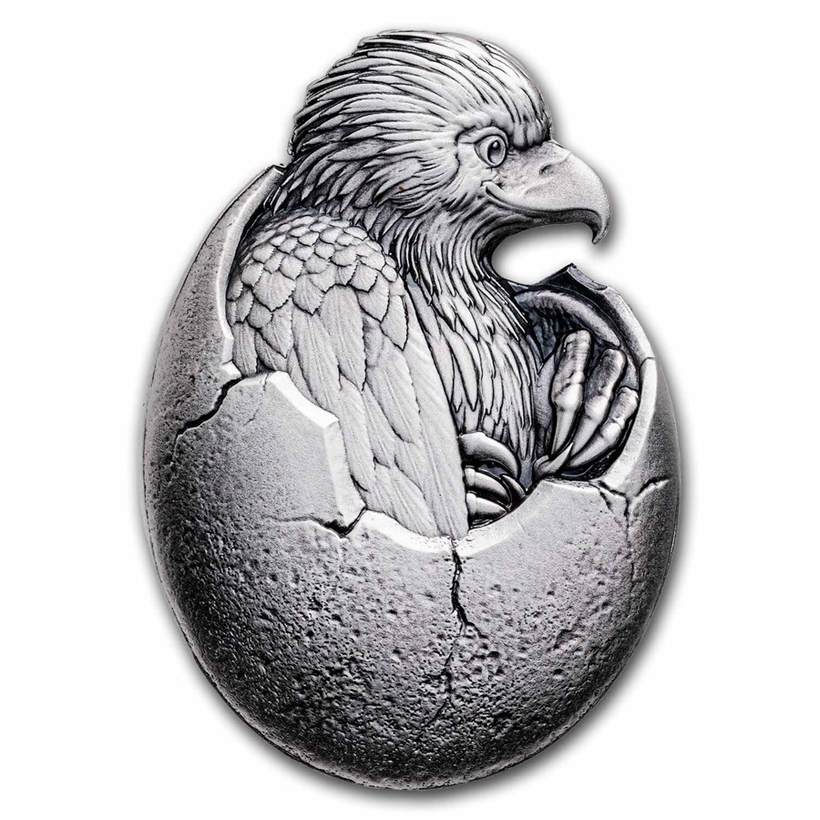 2024 Republic of Chad 2 oz Ag 10000 Francs American Eagle Egg