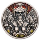 2024 Republic of Ghana 1 oz Silver Antique Biker (w/ Box & COA)