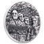 2024 Republic of Ghana 2 oz Silver Antique Mount Rushmore