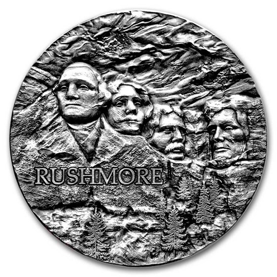 2024 Republic of Ghana 2 oz Silver Antique Mount Rushmore 2024 Republic of Ghana 2 oz Silver Antique Mount Rushmore