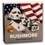 2024 Republic of Ghana 2 oz Silver Antique Mount Rushmore