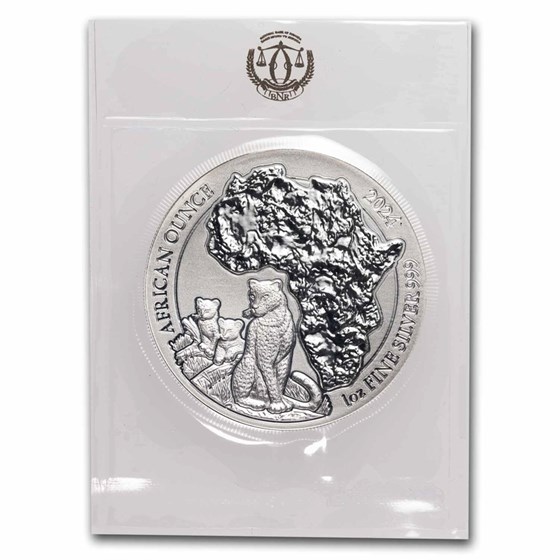 2024 Rwanda 1 oz Silver African Ounce Leopard BU 2024 Rwanda 1 oz Silver African Ounce Leopard BU