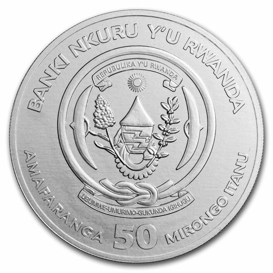 2024 Rwanda 1 oz Silver Lunar Year of the Dragon BU