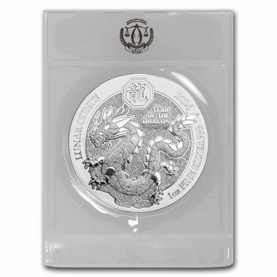 2024 Rwanda 1 oz Silver Lunar Year of the Dragon BU
