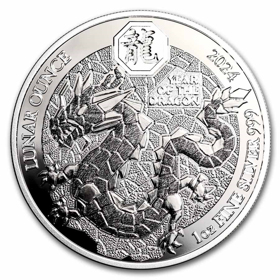 2024 Rwanda 1 oz Silver Lunar Year of the Dragon Proof