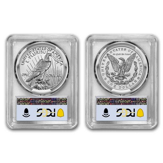 2024-S Morgan & Peace Reverse Proof Set PR-70 PCGS (FDI)