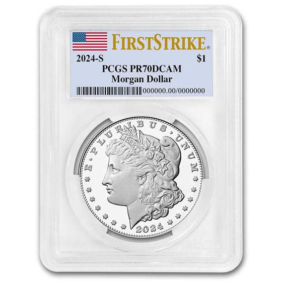 2024-S Proof Silver Morgan Dollar PR-70 PCGS (FirstStrike) 2024-S Proof Silver Morgan Dollar PR-70 PCGS (FirstStrike)
