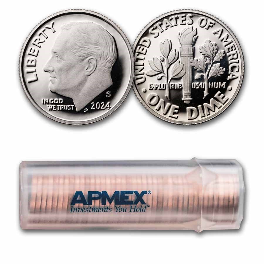 2024-S Roosevelt Dime 50-Coin Roll Proof