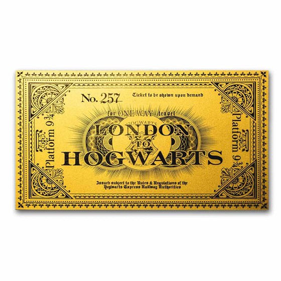 2024 Samoa 1/2 gram Gold Hogwarts Express Ticket 2024 Samoa 1/2 gram Gold Hogwarts Express Ticket