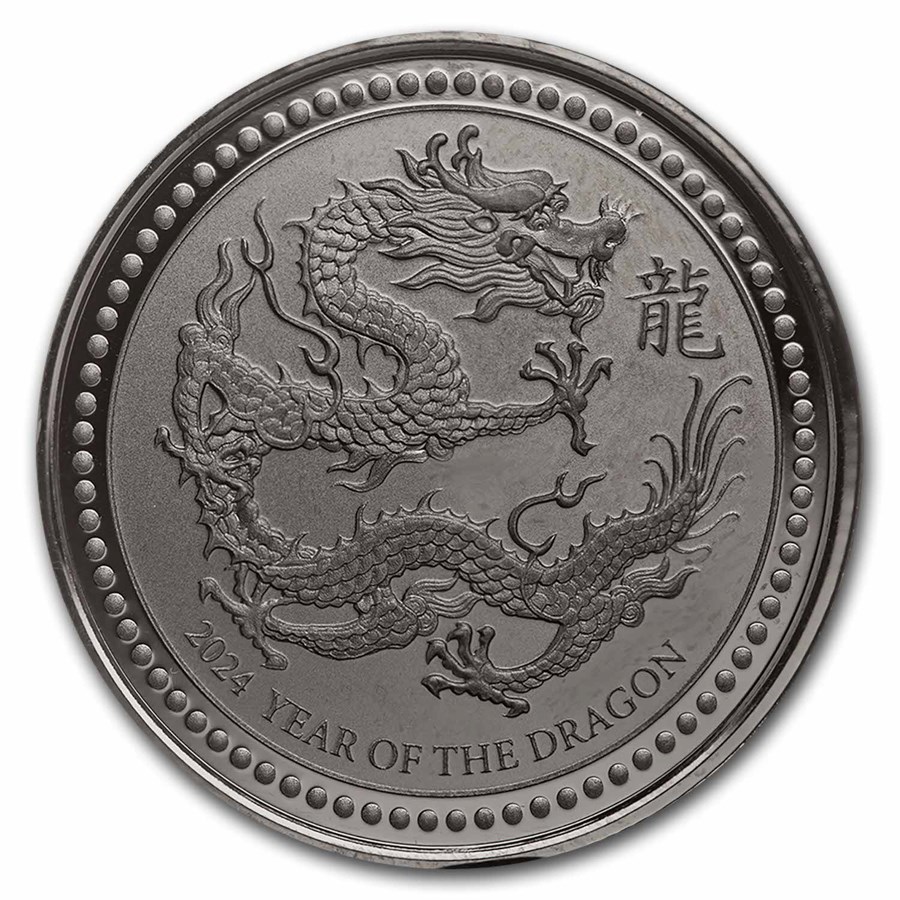 2024 Samoa 1/2 oz Silver 1 Tala Year of the Dragon (Rhodium)