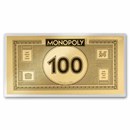 2024 Samoa 1 gram Monopoly Foil Gold Note