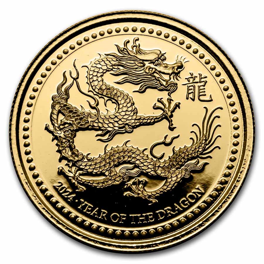2024 Samoa 1 oz Gold 88 Tala Year of the Dragon BU