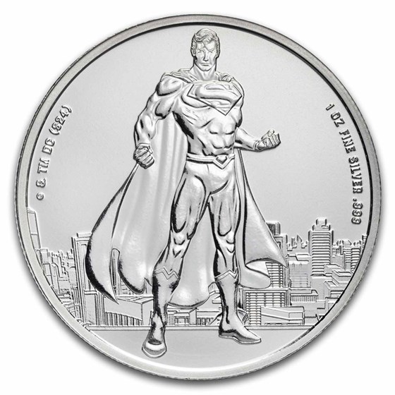 2024 Samoa 1 oz Silver DC Comics Superman BU 2024 Samoa 1 oz Silver DC Comics Superman BU
