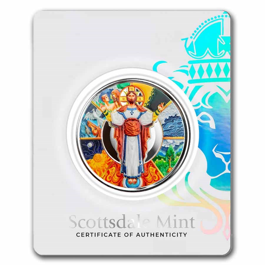2024 Samoa 1 oz Silver Jesus The Creator (Colorized)