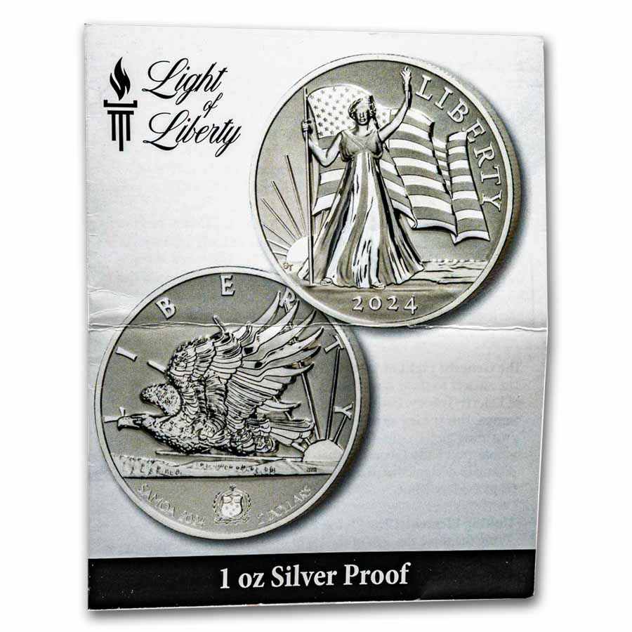 2024 Samoa 1 oz Silver Light of Liberty by Susan Taylor Proof